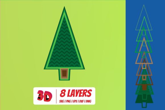 3D Christmas Tree 3 SVG Cut File: A Creative and Practical Design Resource