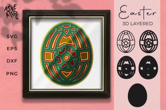 3D Easter Egg Mandala