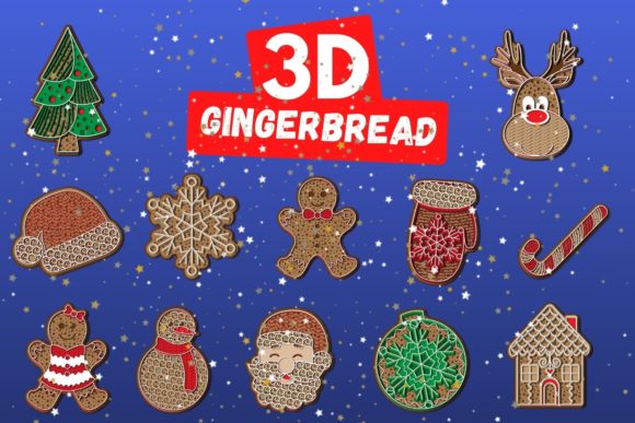 3D Gingerbread SVG Bundle: A Creative Tool for Modern Designers