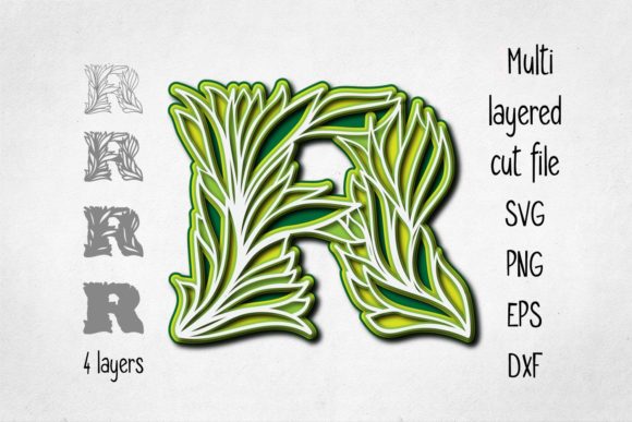3D Layered Alphabet Letter R: A Creative Tool for Modern Design