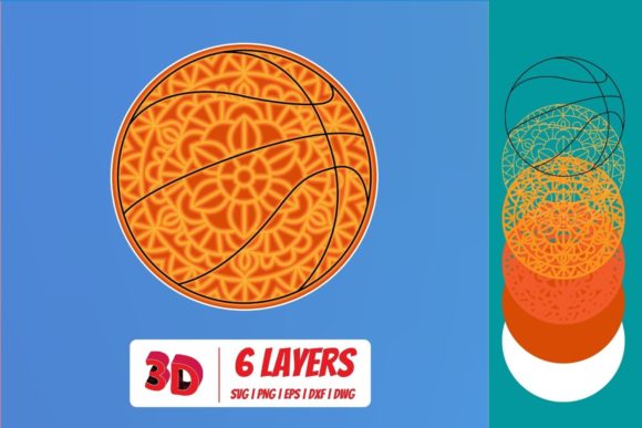 3D Layered Basketball SVG Cut File: A Versatile Design Solution