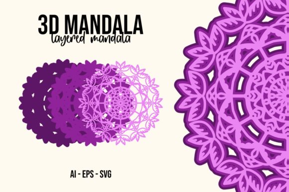 3D Mandala Flower: A Versatile Design Element for Modern Creative Work