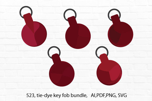 3D Tie-Dye Key Fob Bundle 523