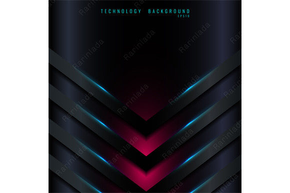 Abstract 3D Technology Arrow Shapes
