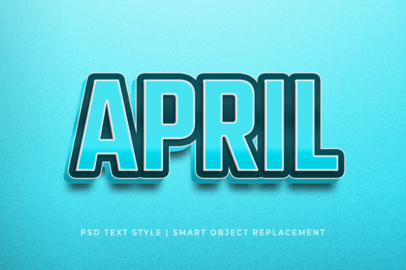 April Month 3D Text Style Effect Mockup: A Creative Tool for Modern Designers