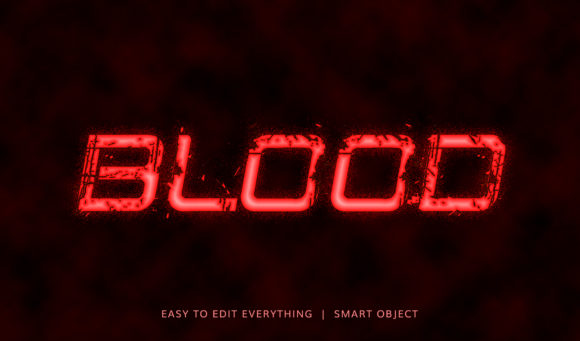 Blood 3D Style Text Effect for Impactful Visual Communication