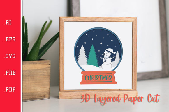 Christmas Snowball - 3D Paper Cut