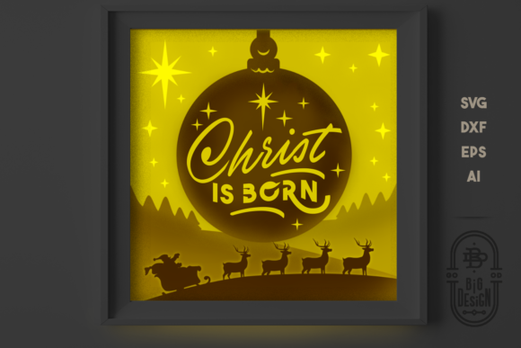 Christmas SVG 3D Scene Christ is Born: A Unique Digital Art Option for Holiday Creators