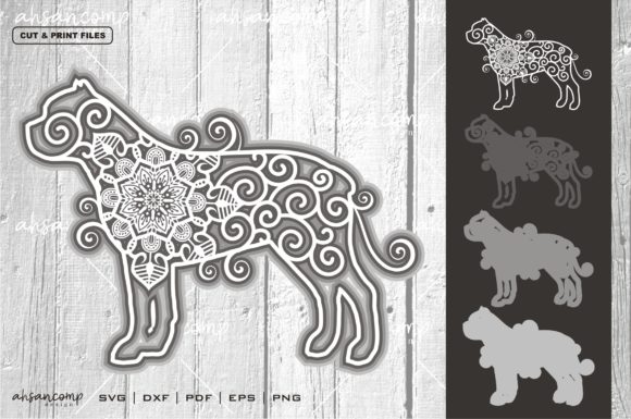 Dog Mandala Vector 2 SVG 3D Layered: A Creative Tool for Modern Designers
