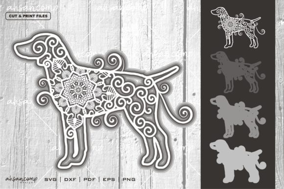 Exploring the Depth of Dog Mandala Vector 4 SVG 3D Layered