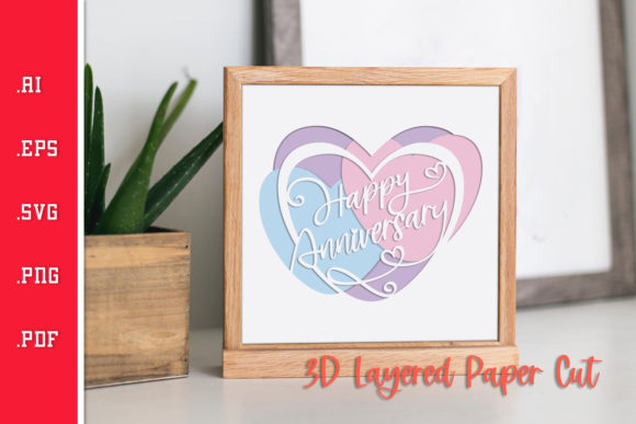 Happy Anniversary Love - 3D Paper Cut