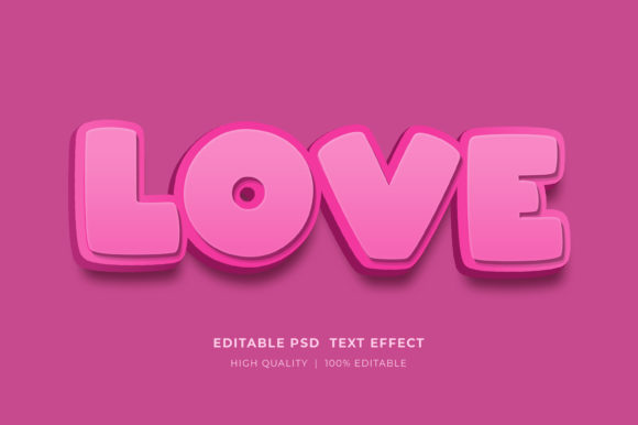 Love 3D Editable Style Text Effect: A Versatile Tool for Creative Expression