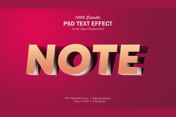 Note Paper Style PSD 3D Text Effect: A Creative Tool for Digital Designers