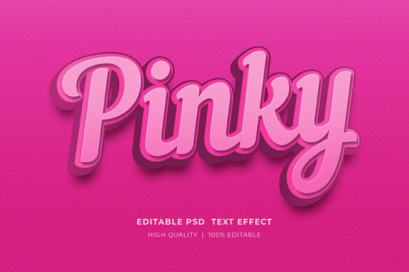 Pinky Editable 3d Text Style Effect