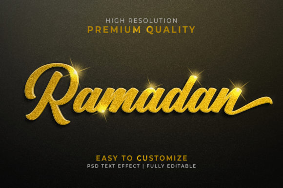 Ramadan Luxury 3D Text Mockup