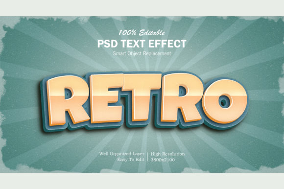 Retro Style Editable PSD 3D Text Effect: A Unique Design Tool for Creative Projects