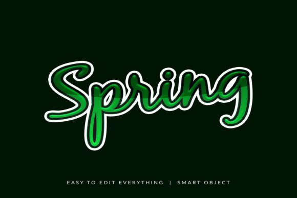 Spring 3d Signature Style Text Effect