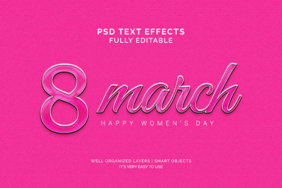 Text Effect - Women Day 3d Text Effect: A Creative Expression for Special Occasions