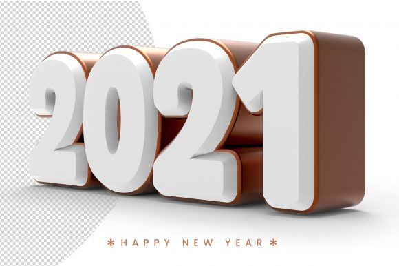 The Art and Appeal of Happy New Year Gold and White 3D Text
