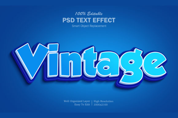 Vintage 3D Text Effect PSD: Bringing Retro Depth to Modern Design Work