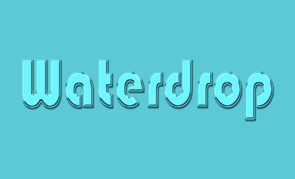 Waterdrop Water Dew Style 3d Text Effect