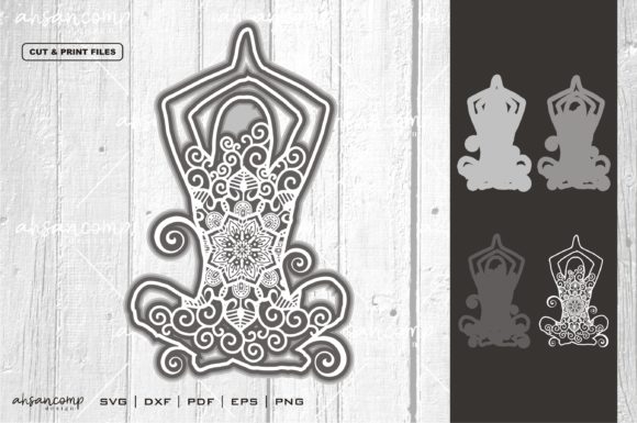 Yoga Mandala Vector 3D Layered 3: A Creative Tool for Mind and Design